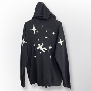 Vendetta Studios Women's Embroidered Black Patchwork Stars  NWOT Size Medium